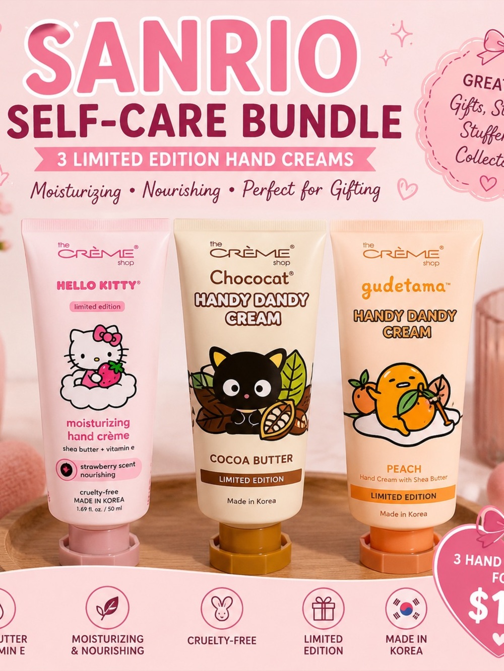 The Crème Shop - Sanrio Hand cream bundle!